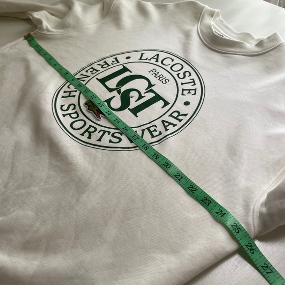 Lacoste Mens XL Varsity Logo Sweatshirt Crewneck Preppy Streetwear Logo Thick - Picture 10 of 11